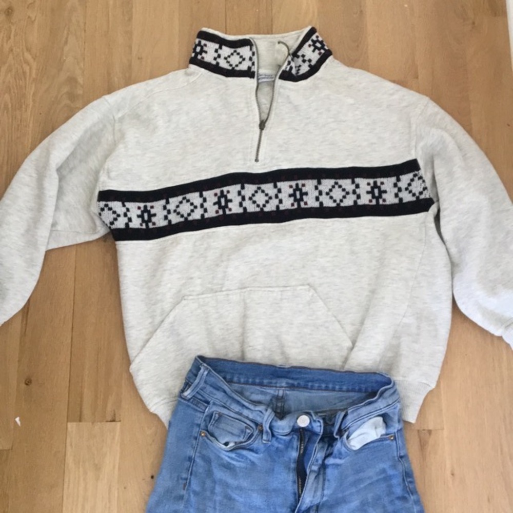 vintage zip up pullover